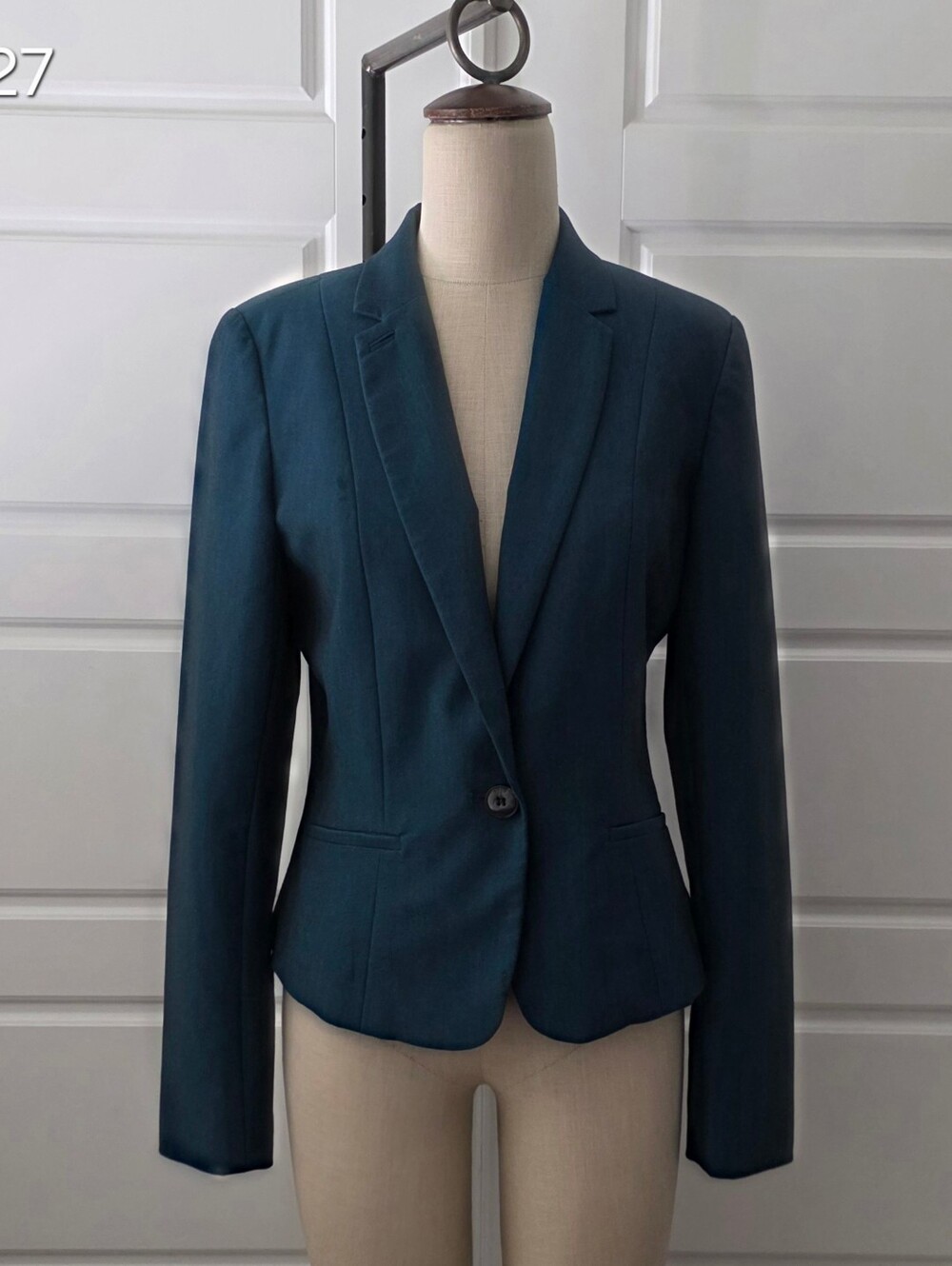 Womens Worthington Teal Single-Button Tailored Blazer